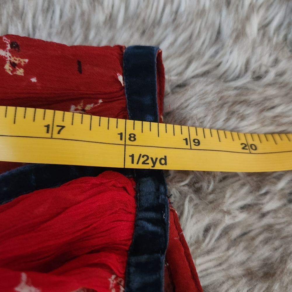 Free People Bali Laurel Maxi Dress Long Sleeve Cut-out Back Red Women's - Picture 14 of 15